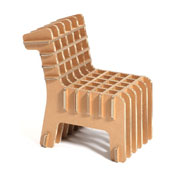 chaise cardboard carre